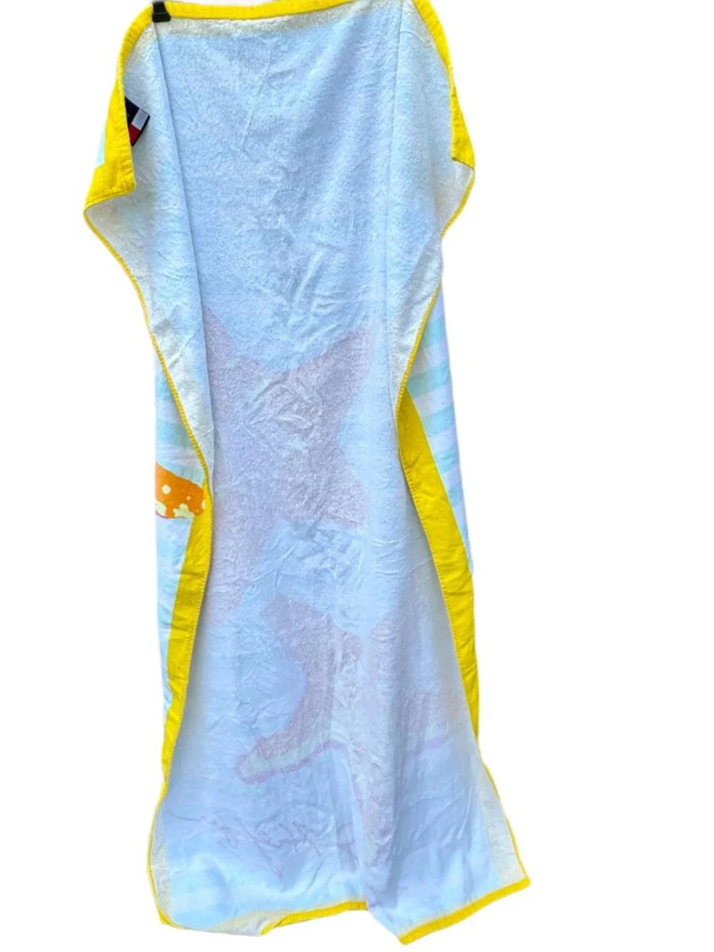 Tommy Hilfiger Beach Towel Starfish Yellow Border 100% Cotton